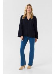 Cream Bluzka "Mila" w kolorze granatowym rozmiar: 40. Niebieskie bluzki Cream, bez wzorów, bez kołnierzyka, bez ramiączek. Za 74.28 zł.