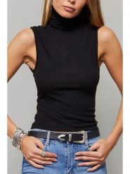 Milan Kiss Top w kolorze czarnym rozmiar: M. Czarne topy Milan Kiss, m, bez wzorów, bez kołnierzyka, bez ramiączek. Za 104.99 zł.