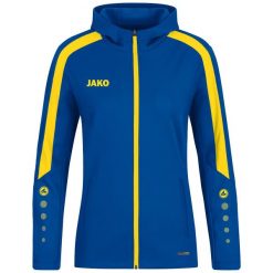 Damska bluza dresowa z kapturem Jako Power. Niebieskie bluzy z kapturem JAKO, bez wzorów, z dresówki, z kapturem. Za 278.45 zł.