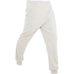 Spodnie dresowe z wywijanym paskiem, długie bonprix jasnoszary melanż. Spodnie dresowe marki Nike. Za 37.99 zł.