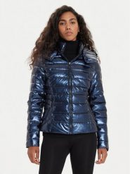 Morgan Kurtka zimowa 242-GELOLA Niebieski Regular Fit. Niebieskie kurtki Morgan, na zimę, bez wzorów, z syntetyku, bez kaptura. Za 329.99 zł.