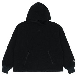 Damska Bluza Z Markowym Rękawem. Czarne bluzy Champion, bez wzorów, sportowe, bez ramiączek, bez kaptura. Za 343.99 zł.