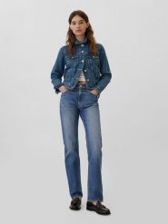 GAP Dżinsy - Straight fit - w kolorze niebieskim rozmiar: W28. Niebieskie jeansy GAP, bez wzorów, klasyczne, z podwyższonym stanem. Za 159.95 zł.