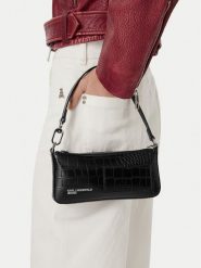 Karl Lagerfeld Jeans Torebka B3W30290 Czarny. Czarne torebki klasyczne Karl Lagerfeld Jeans, bez wzorów, z jeansu, bez dodatków. Za 429.99 zł.