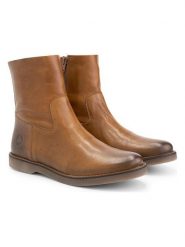 TRAVELIN' Skórzane botki "Pleubian" w kolorze jasnobrązowym rozmiar: 41. Brązowe botki Travelin', bez wzorów, bez obcasa, bez zapięcia. Za 506.95 zł.