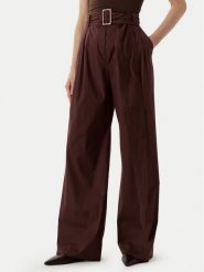 Marella Spodnie materiałowe Navile 2613131072 Brązowy Relaxed Fit. Brązowe spodnie materiałowe Marella, bez wzorów, z bawełny. Za 879.99 zł.