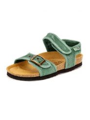 Natural world Sandały w kolorze zielonym rozmiar: 31. Zielone sandały Natural World, bez wzorów, klasyczne, z otwartym noskiem, bez obcasa, bez zapięcia. Za 121.99 zł.