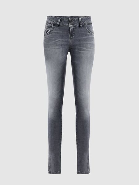 LTB Dżinsy "Molly M" - Slim fit - w kolorze szarym rozmiar: W27/L36. Szare jeansy LTB, l, z aplikacjami, ze skóry, klasyczne. Za 74.46 zł.
