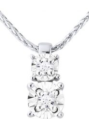 DYAMANT Złoty naszyjnik z diamentami - dł. 45 cm rozmiar: onesize. Szare naszyjniki Dyamant, z materiału, z diamentem, złote. Za 3,145.99 zł.