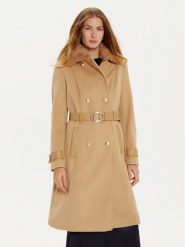 Guess Płaszcz zimowy Amelia W4BL46 WGKI2 Brązowy Regular Fit. Brązowe płaszcze Guess, na zimę, m, z aplikacjami, z syntetyku, bez kaptura. Za 1,185.00 zł.