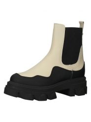 Steve Madden Skórzane sztyblety w kolorze beżowo-czarnym rozmiar: 38. Brązowe botki Steve Madden, bez wzorów, sportowe, bez zapięcia. Za 260.99 zł.