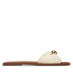 Klapki Steve Madden. Białe klapki Steve Madden, bez wzorów, bez obcasa, bez zapięcia. Za 429.99 zł.