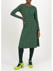 Blutsgeschwister Sukienka "Draperie Absoluetiny" w kolorze zielonym rozmiar: XL. Białe sukienki Blutsgeschwister, xl, bez wzorów, bez kołnierzyka, bez ramiączek, midi. Za 211.81 zł.