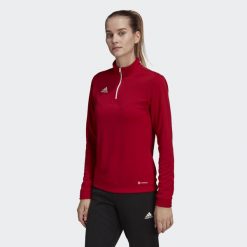 Bluza piłkarska damska Adidas Entrada 22 Training Top. Białe bluzy adidas, l, bez wzorów, bez kaptura, do piłki nożnej. Za 113.97 zł.