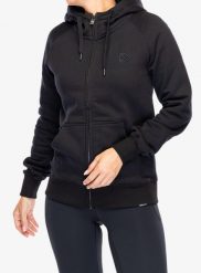 Bluza z kapturem damska Didriksons Ven Full Zip. Czarne bluzy Didriksons, l, bez wzorów, z bawełny, z kapturem. Za 405.50 zł.