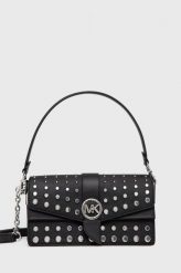 MICHAEL Michael Kors torebka skórzana kolor czarny. Czarne listonoszki MICHAEL Michael Kors, bez wzorów, na ramię, bez dodatków. W wyprzedaży za 1,339.90 zł.
