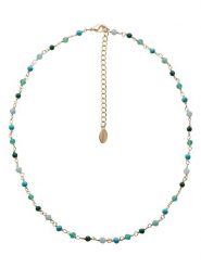 U.S. Polo Assn. Pozłacany naszyjnik z kamieniami szlachetnymi - dł. 36,5 cm rozmiar: onesize. Zielone naszyjniki U.S. Polo Assn., z materiału, z agatem, pozłacane. Za 86.99 zł.