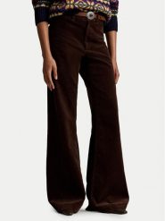 Polo Ralph Lauren Spodnie materiałowe 211B17556004 Brązowy ciemny Flare Fit. Brązowe spodnie materiałowe Polo Ralph Lauren, bez wzorów, z bawełny. Za 1,199.00 zł.