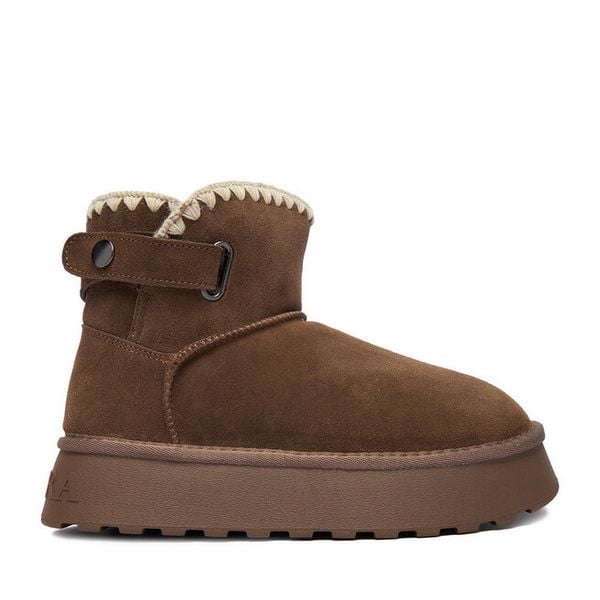 Śniegowce Badura. Brązowe śniegowce Badura, bez wzorów, bez zapięcia. Za 279.99 zł.