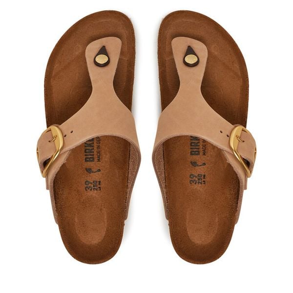 Japonki Birkenstock. Brązowe japonki Birkenstock, bez wzorów. Za 486.99 zł.