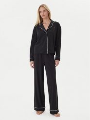 Tommy Hilfiger Piżama UW0UW06142 Czarny Relaxed Fit. Czarne piżamy Tommy Hilfiger, s, bez wzorów, z bawełny, bez kołnierzyka, bez ramiączek. Za 339.99 zł.