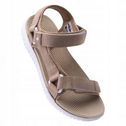 Sandały turystyczne dla kobiet Hi-tec Apodis. Brązowe sandały Hi-tec, bez wzorów, sportowe, bez obcasa, bez zapięcia. Za 99.99 zł.