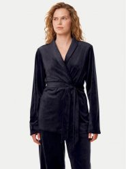 Triumph Szlafrok Sensual Velour 10221171 Granatowy. Niebieskie szlafroki damskie Triumph, bez wzorów, z syntetyku, bez ramiączek. Za 118.80 zł.