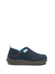 Comfortfusse Wełniane kapcie w kolorze granatowym rozmiar: 37. Niebieskie kapcie Comfortfüße, bez wzorów, z materiału. Za 158.84 zł.