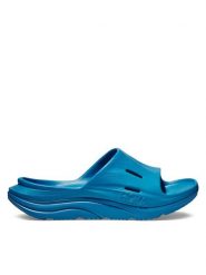 Hoka Klapki Ora Recovery Slide 3 1135061 Niebieski. Niebieskie klapki HOKA, bez wzorów, z tworzywa sztucznego, sportowe, bez obcasa, bez zapięcia. Za 299.99 zł.