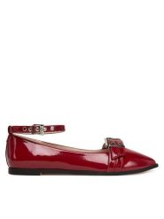 Buffalo Baleriny Marly Ankle 1621027 Czerwony. Czerwone baleriny Buffalo, bez wzorów, ze skóry, bez obcasa, bez zapięcia. Za 189.99 zł.