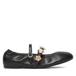 Baleriny Stuart Weitzman. Czarne baleriny Stuart Weitzman, bez wzorów, bez obcasa, bez zapięcia. Za 2,079.00 zł.