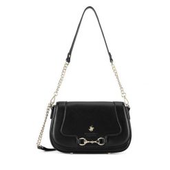 Torebka Beverly Hills Polo Club. Czarne listonoszki Beverly Hills Polo Club, bez wzorów, bez dodatków. Za 199.99 zł.