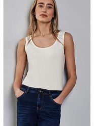 Street One Top w kolorze białym rozmiar: 36. Białe topy Street One, bez wzorów, street, bez kołnierzyka, bez ramiączek. Za 60.95 zł.