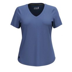 Koszulka damska Smartwool Active Ultralite. Niebieskie t-shirty sportowe Smartwool, m, bez wzorów, z materiału, bez ramiączek, trekkingowe. Za 259.50 zł.