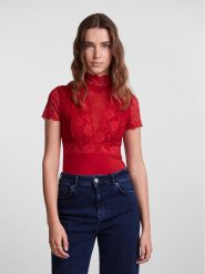 Pieces Body 17131182 Czerwony Slim Fit. Czerwone body i gorsety Pieces, bez wzorów, z syntetyku, bez ramiączek. Za 179.99 zł.