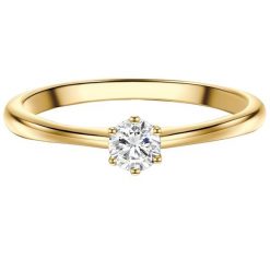 Trilani Pierscionek Solitaire aus Sterling Silber in Gelbgold mit Zirkonia Pierścionki 1 ct Damski. Białe pierścionki Trilani, z cyrkonią, pozłacane. Za 219.99 zł.