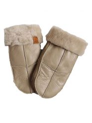 Kaiser Naturfellprodukte Wełniane rękawiczki "Nappa" w kolorze beżowym rozmiar: 8. Brązowe rękawiczki Kaiser Naturfellprodukte, bez wzorów, z materiału. Za 118.01 zł.