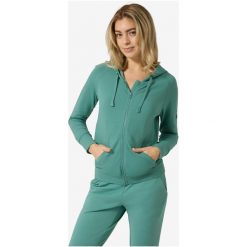 Bluza z kapturem damska SUPER.NATURAL W Everyday Zip Hoodie. Zielone bluzy super.natural, m, bez wzorów, z poliesteru, bez ramiączek, z kapturem. Za 699.99 zł.