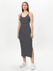 Tommy Hilfiger Sukienka codzienna WW0WW37834 Granatowy Slim Fit. Niebieskie sukienki Tommy Hilfiger, na co dzień, l, bez wzorów, z wiskozy, bez kołnierzyka, bez ramiączek, proste. Za 419.99 zł.