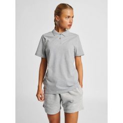 Damska elastyczna koszulka polo Hummel Red. Szare t-shirty sportowe Hummel, xs, bez wzorów, z tkaniny, bez ramiączek, na golfa. Za 148.50 zł.