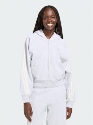 Adidas Bluza Kit 3-Stripes Full Zip Hoodie KV9879 Szary Regular Fit. Szare bluzy adidas, l, bez wzorów, z bawełny, bez ramiączek, bez kaptura. Za 328.99 zł.