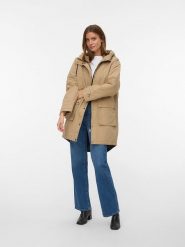 Vero Moda Parka w kolorze beżowym rozmiar: XL. Brązowe płaszcze Vero Moda, xl, bez wzorów, bez kaptura. Za 214.19 zł.