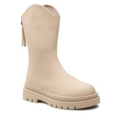 Botki DeeZee. Brązowe botki DeeZee, bez wzorów, bez obcasa, na płaskiej podeszwie, bez zapięcia. Za 118.99 zł.