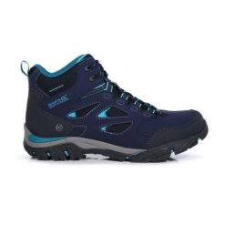 Buty trekkingowe damskie Holcombe IEP Mid Regatta. Niebieskie buty trekkingowe Regatta, bez wzorów, z gumy, bez zapięcia, trekkingowe. Za 323.90 zł.