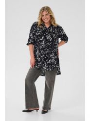 KAFFE curve Bluzka "Sonna" w kolorze czarno-białym rozmiar: 48. Białe bluzki KAFFE curve, s, bez wzorów, z wiskozy, klasyczne, bez kołnierzyka, bez ramiączek. Za 104.99 zł.