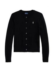 Polo Ralph Lauren Kardigan 211971871005 Czarny Slim Fit. Czarne swetry Polo Ralph Lauren, xs, bez wzorów, z bawełny, bez ramiączek. Za 859.99 zł.