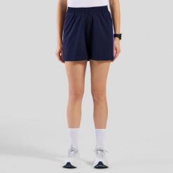 Spodenki damskie Odlo ESSENTIAL 4 INCH Short. Niebieskie szorty ODLO, bez wzorów, sportowe. W wyprzedaży za 179.99 zł.