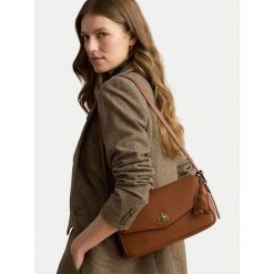 Torebka LAUREN RALPH LAUREN. Brązowe torebki klasyczne Lauren Ralph Lauren, bez wzorów, klasyczne, bez dodatków. Za 1,799.00 zł.
