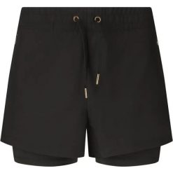 Damskie szorty 2 w 1 Athlecia Timmie V3. Czarne szorty sportowe Athlecia, bez wzorów, z materiału, do biegania. Za 175.50 zł.