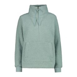 Kobieca bluza półzipowana CMP. Zielone bluzy CMP, na zimę, bez wzorów, bez ramiączek, bez kaptura. Za 348.00 zł.